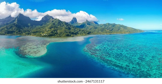 aerial view sandy beach turquoise 260nw 2467131117
